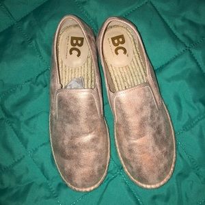 B.C espadrilles pewter flats.